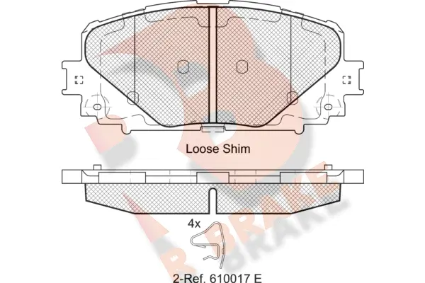 Brake Pad Set, disc brake (RB2168)