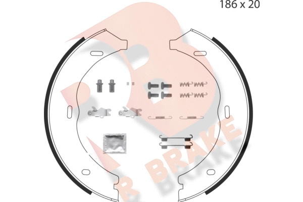 Brake Shoe Set, parking brake (79RBPB4018)