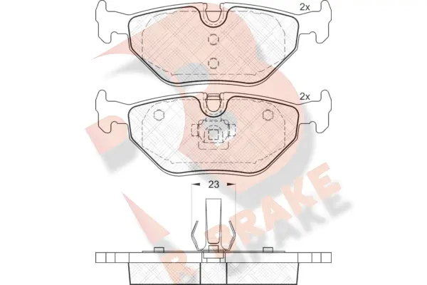 Brake Pad Set, disc brake (RB1707)