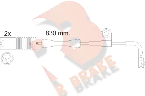 Warning Contact, brake pad wear (610458RB)