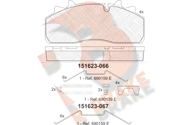 Brake Pad Set, disc brake (RB1623)