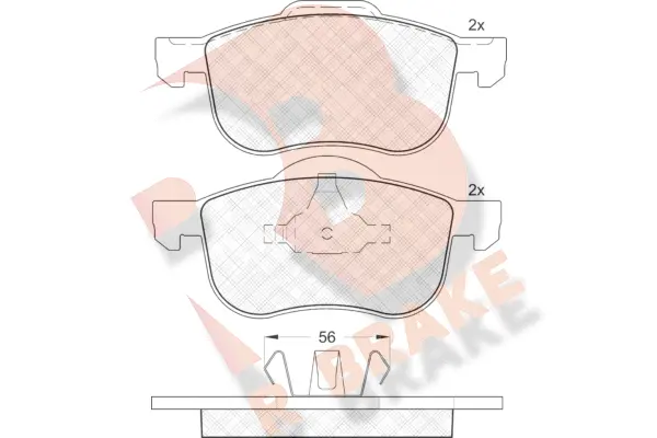 Brake Pad Set, disc brake (RB1297)