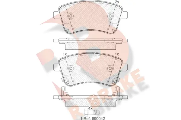 Brake Pad Set, disc brake (RB1985)
