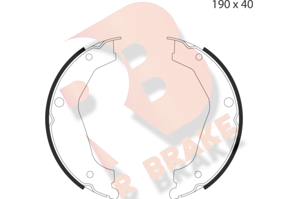 Brake Shoe Set, parking brake (79RBPB4044)