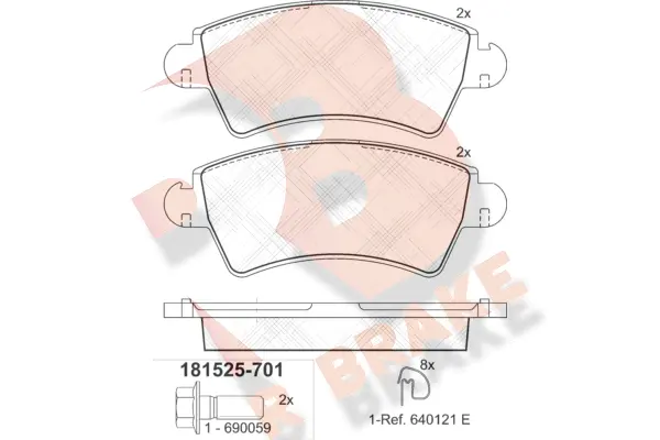 Brake Pad Set, disc brake (RB1525-701)