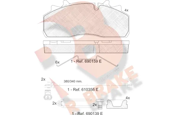 Brake Pad Set, disc brake (RB1623-124)