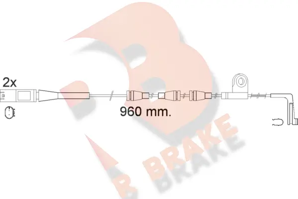 Warning Contact, brake pad wear (610553RB)