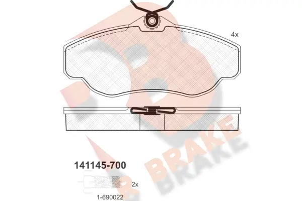 Brake Pad Set, disc brake (RB1145-700)
