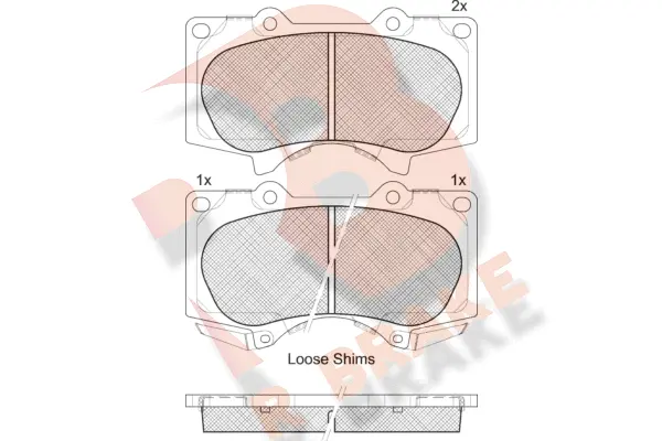 Brake Pad Set, disc brake (RB1665)