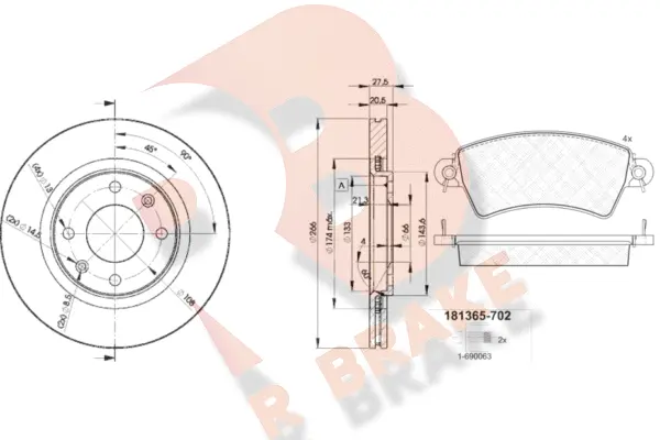 Brake Kit, disc brake (3R13654697)