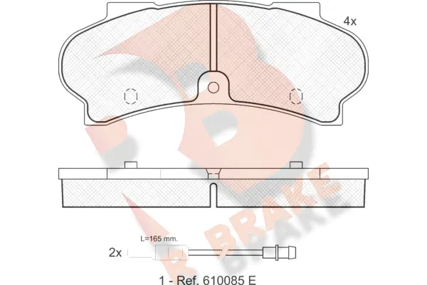Brake Pad Set, disc brake (RB1028)
