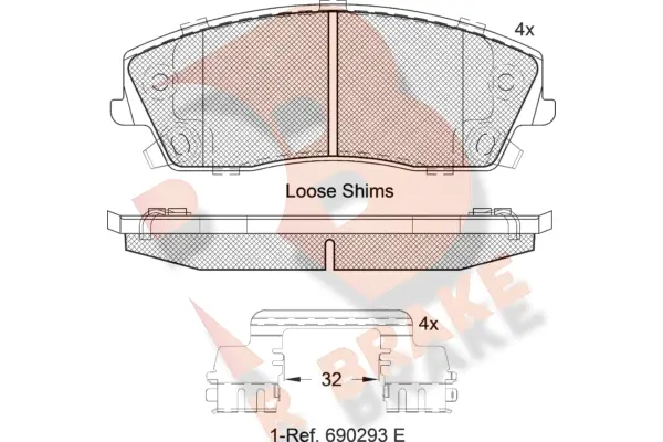 Brake Pad Set, disc brake (RB2067)