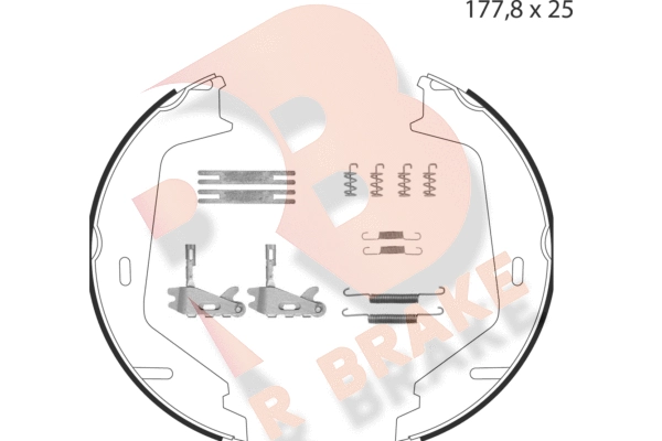 Brake Shoe Set, parking brake (79RBPB4025)