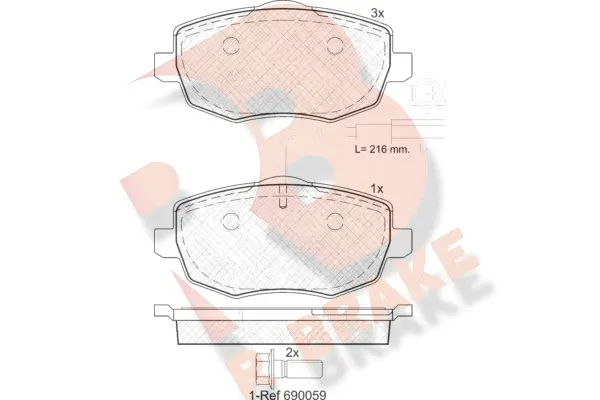 Brake Pad Set, disc brake (RB1845)