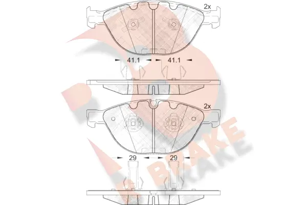 Brake Pad Set, disc brake (RB1972)