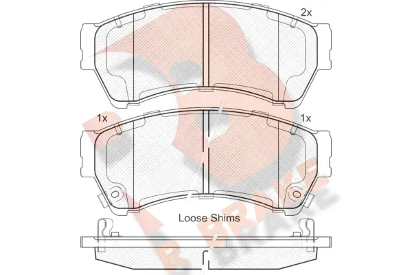 Brake Pad Set, disc brake (RB1868)