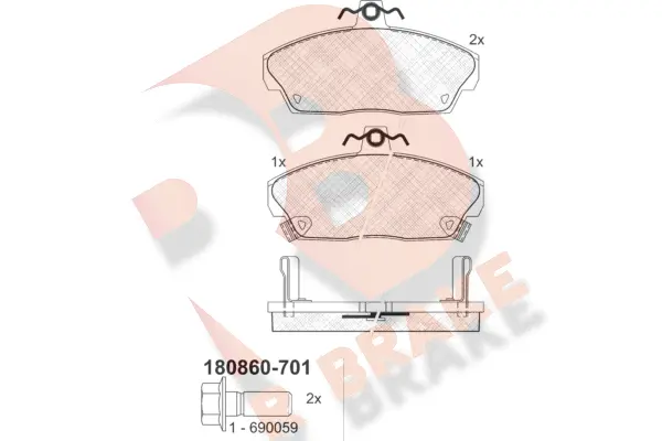 Brake Pad Set, disc brake (RB0860-701)