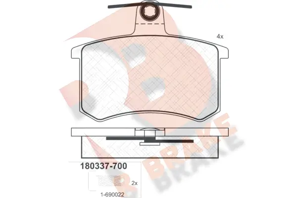 Brake Pad Set, disc brake (RB0337-700)