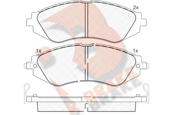 Brake Pad Set, disc brake (RB1263)