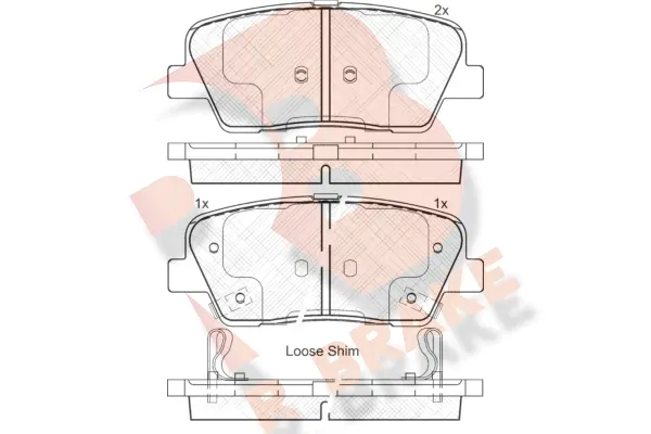 Brake Pad Set, disc brake (RB1954)