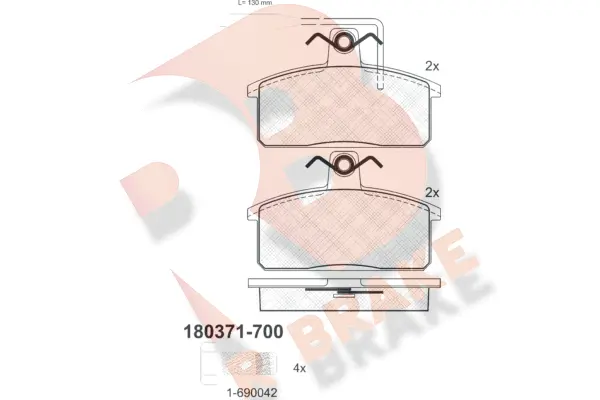 Brake Pad Set, disc brake (RB0371-700)