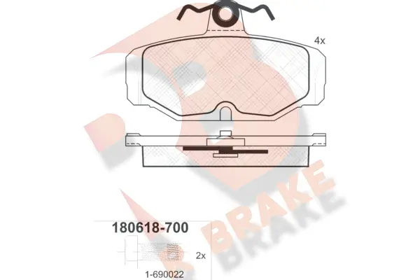 Brake Pad Set, disc brake (RB0618-700)