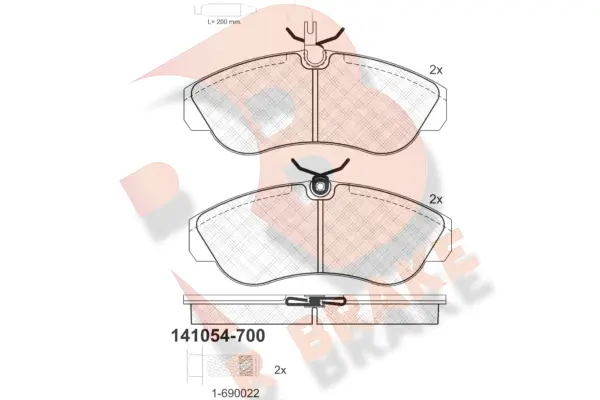 Brake Pad Set, disc brake (RB1054-700)