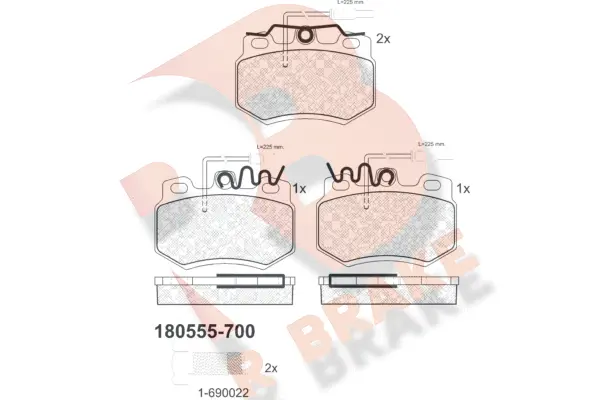 Brake Pad Set, disc brake (RB0555-700)