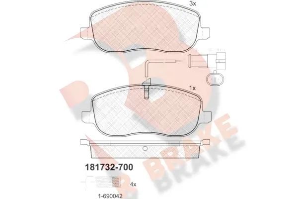 Brake Pad Set, disc brake (RB1732-700)