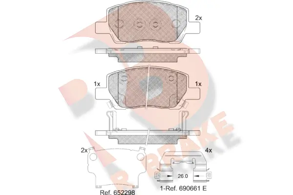 Brake Pad Set, disc brake (RB2420)