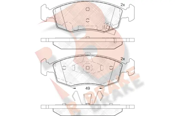 Brake Pad Set, disc brake (RB2032)