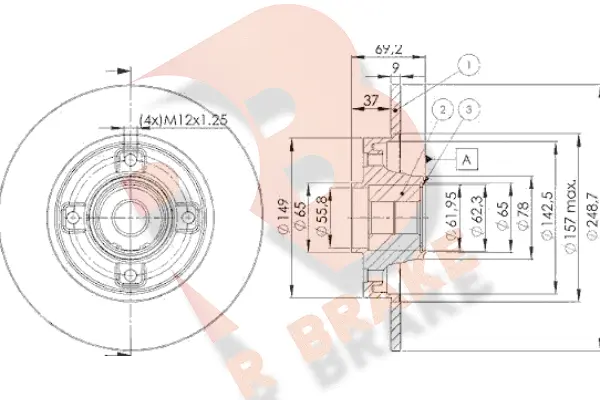 Brake Disc (78RBD14745)