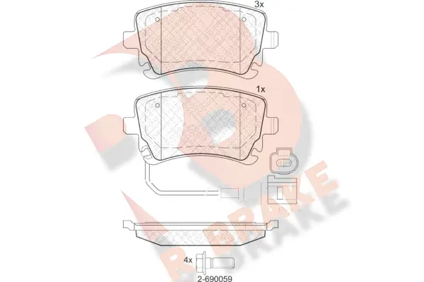 Brake Pad Set, disc brake (RB1674-203)