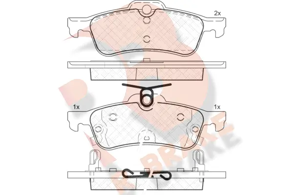 Brake Pad Set, disc brake (RB2101)
