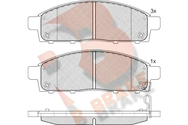 Brake Pad Set, disc brake (RB1784)
