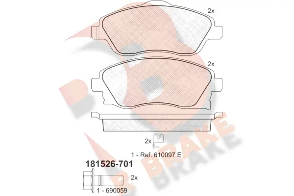 Brake Pad Set, disc brake (RB1526-701)