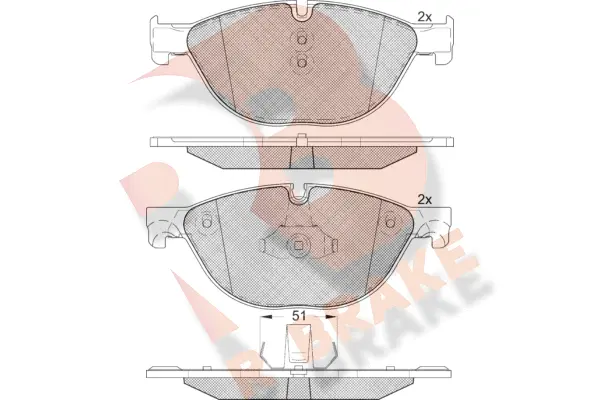 Brake Pad Set, disc brake (RB1961)