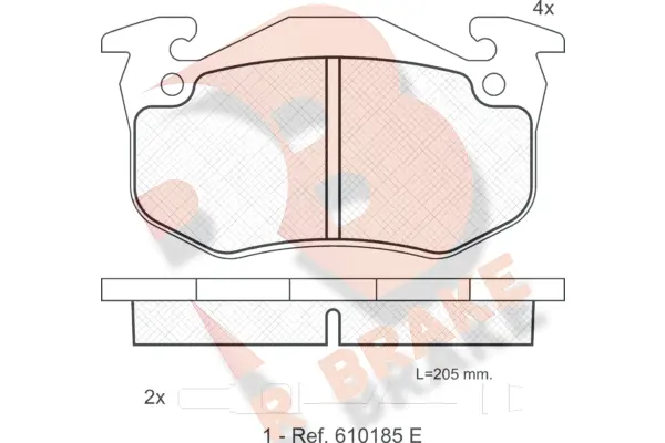 Brake Pad Set, disc brake (RB0723)