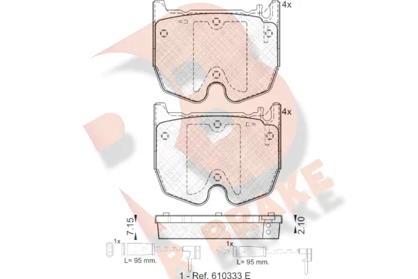 Brake Pad Set, disc brake (RB1591)