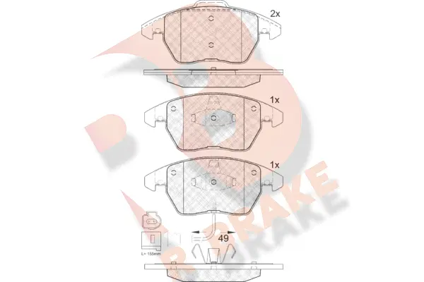 Brake Pad Set, disc brake (RB1567)