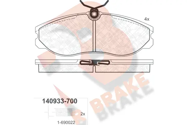 Brake Pad Set, disc brake (RB0933-700)