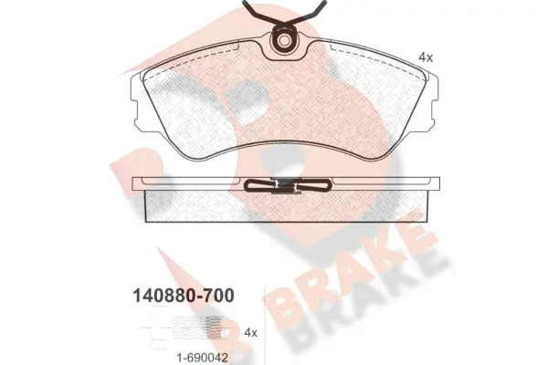 Brake Pad Set, disc brake (RB0880-700)