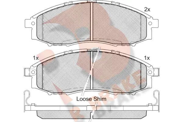Brake Pad Set, disc brake (RB1703)