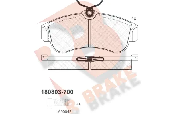 Brake Pad Set, disc brake (RB0803-700)