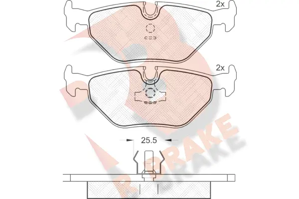 Brake Pad Set, disc brake (RB1051)