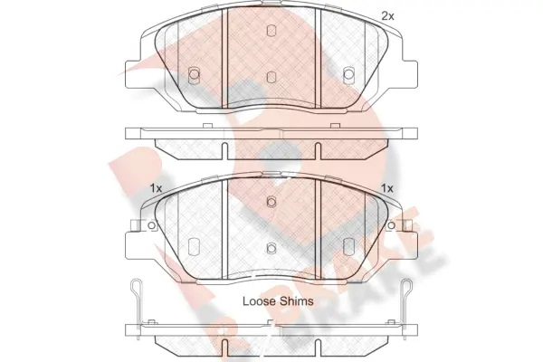 Brake Pad Set, disc brake (RB1997)