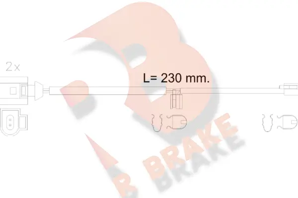 Warning Contact, brake pad wear (610611RB)