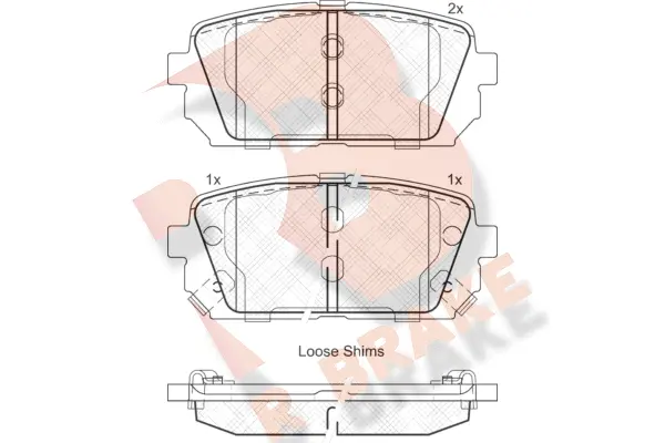 Brake Pad Set, disc brake (RB1827)