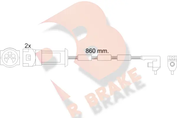 Warning Contact, brake pad wear (610450RB)