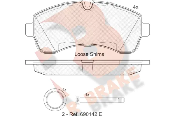 Brake Pad Set, disc brake (RB1785)